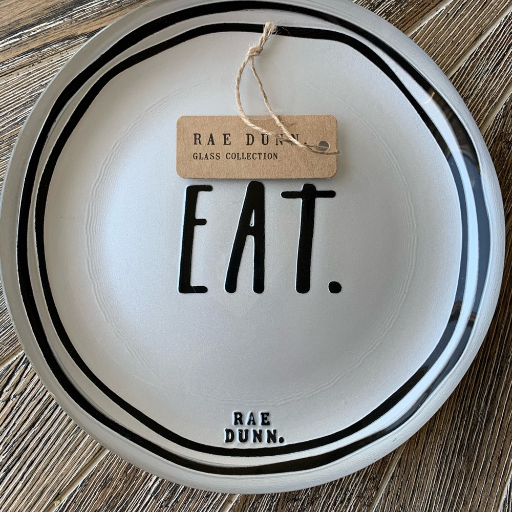 Rae Dunn “Eat” Salad plates (4)